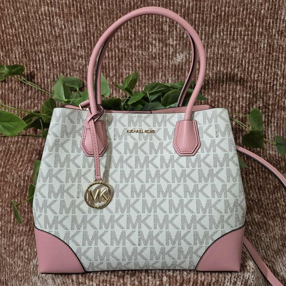 Michael Kors logo print bag with dusty rose trim new w/o tags - Picture 1 of 4